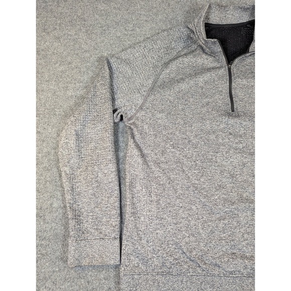 Lululemon Mens Grey Heathered Texture Quarter Zip Pullover Sweatshirt XL #2338 - Picture 8 of 11